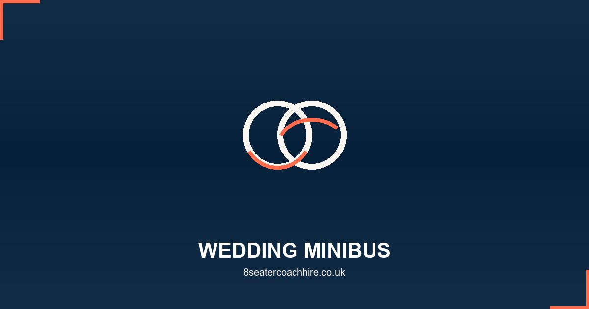 Wedding minibus hire UK — decorated vehicle at a UK country venue